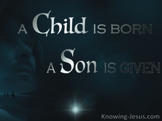 Isaiah 9:6 A Child Is Born, A Son Is Given (silver)